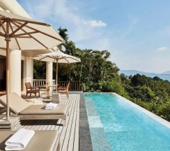Двухместный Signature люкс с бассейном with ocean view двуспальная кровать в Trisara Villas & Residences Phuket
