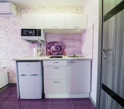 Двухместные апартаменты с видом на город двуспальная кровать в Прометей