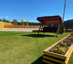 А-фрейм люкс с двуспальной кроватью в Happy Tree Camp
