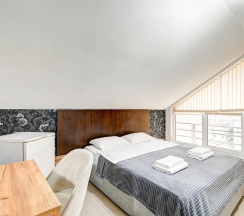 Комната стандарт с 1 двуспальной кроватью (мансарда) в Белая Лилия