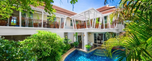 Кровать в общем номере с 6 комнатами в Villas In Pattaya