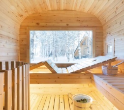 №1 A-Frame 60m2 с купелью (оснащение дома, стоимость купели и бани см. Подробнее) в Les holidays