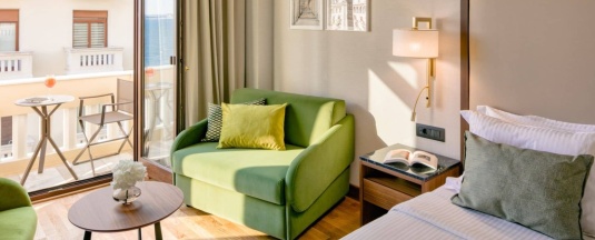 Двухместный номер Premium с частичным видом на море двуспальная кровать в Electra Palace Thessaloniki