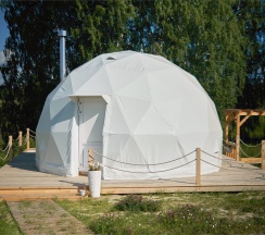 Купол с камином в Катрин Лог