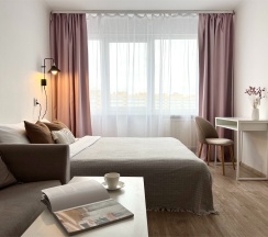 Однокомнатная квартира (Метро Ленинский проспект, 10 минут пешком) в Rauktis apartments