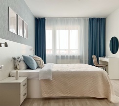 "KristaKosta" Однокомнатная квартира с потрясающим видом на залив (Метро Ленинский проспект/Автово, 10 минут на транспорте) в Rauktis apartments