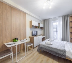 Студия Delux с балконом и кухней в Nv Hotel