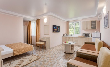 Номер студия с 1 двуспальной кроватью (корпус А Комфорт) в Русич