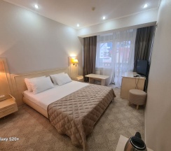 Номер первой категории(Стандарт) с балконом с одной двуспальной кроватью в Green house