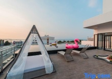 Одноместный номер Deluxe с видом на город двуспальная кровать в blackwoods Hotel Pattaya