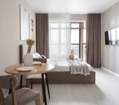 Апартаменты c 1 комнатой с балконом в Hugge Place