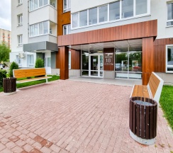 Двухместные апартаменты (двуспальная кровать) в Апартаменты Брутальный Лев на 23 этаже с панорамным видом на реку