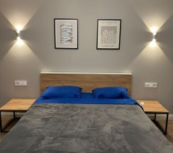 2-комнатные апартаменты люкс с 1 двуспальной кроватью и диваном с видом на море в Apart Ru Hotel