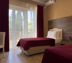 Трёхместный номер Супериор c 1 комнатой с балконом и с красивым видом из окна в Aimara