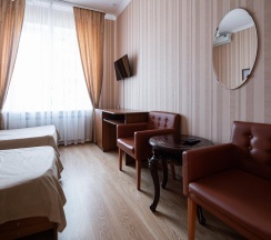 Номер стандарт с 2 односпальными кроватями в Djump hotel