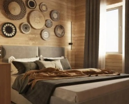 House Elbrus с видом на горы в Wood Home