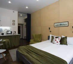 Номер Loft Red с 1 двуспальной кроватью (2+1) в Loft&Home Apartments