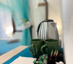 Двухместный стандарт с двуспальной кроватью и удобствами в номере в Митяевский