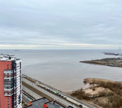 "KristaKosta" Однокомнатная квартира с потрясающим видом на залив (Метро Ленинский проспект/Автово, 10 минут на транспорте) в Rauktis apartments