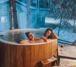 №1 A-Frame 60m2 с купелью (оснащение дома, стоимость купели и бани см. Подробнее) в Les holidays