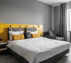 2-комнатный номер делюкс с 1 двуспальной кроватью в Laska hotel
