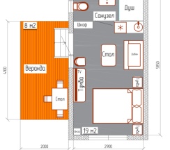 Номер в квадродоме с электрокамином в Алино