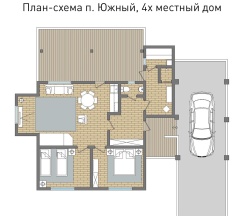 4-х местный дом в Южном поселке категории "Эконом" в Бутик