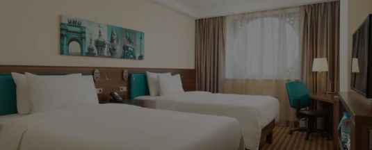 Номер стандарт с 2 односпальными кроватями в Hampton by Hilton