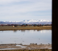 Четырехместный номер с 1 двуспальной или 2 односпальными кроватями с видом на озеро в Озеро