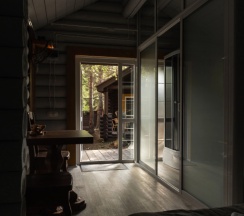 Двухместный коттедж с красивым видом из окна двуспальная кровать в Сердце Байкала