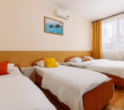 Стандарт с двуспальной  и двумя  односпальными кроватями до 4 гостей в Дельфин парк