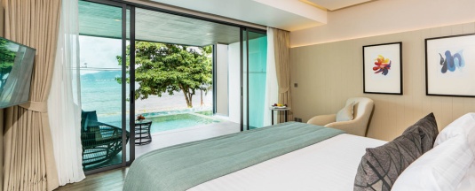 Двухместный номер Private Pool рядом с пляжем двуспальная кровать в My Beach Resort Phuket