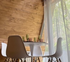 Дом A-frame c сауной в 4 сезона